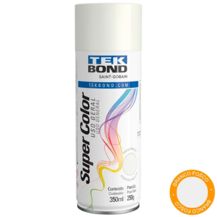 TINTA SPRAY TEKBOND BCO BRILHANTE USO GERAL 350ML