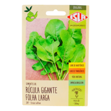 SEMENTE RUCULA GIGANTE FOLHA LARGA 0,5G ISLA - REF 247