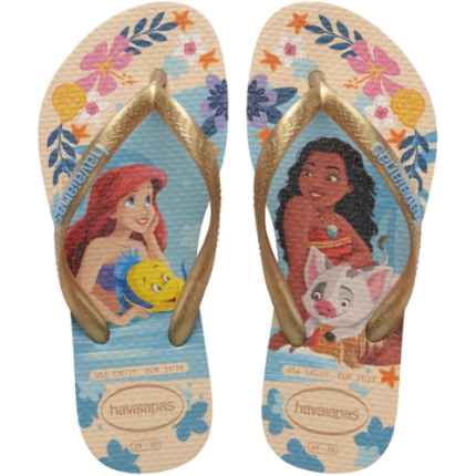HAVAIANAS SLIM PRINCESAS BEGE PALHA/VER R 39/0 1UN