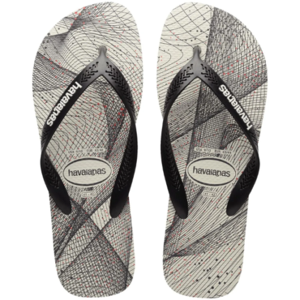 HAVAIANAS AERO GRAPHIC BRANCO/PRETO/ BRANCO 37/8 1UN