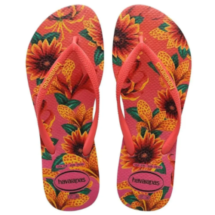 HAVAIANAS SLIM FLORAL ROSA PORCELANA 39/0 1UN