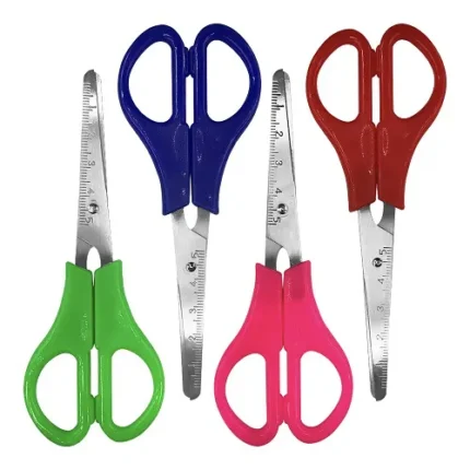 TESOURA ESC.13CM INOX C. COLOR. UN
