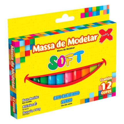 MASSA DE MODELAR 180G 12 CORES TONS PAST