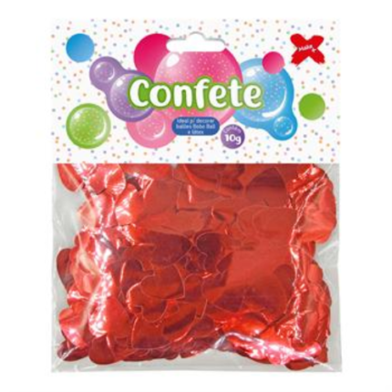 CONFETE 10G VERM.PAPEL MET.CORACAO 1 5CM