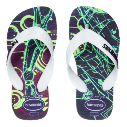 HAVAIANAS 4 NITE PRETO/BRANCO 31/2 1UN