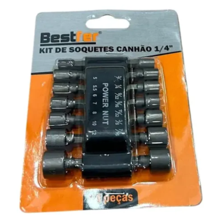 BF KIT SOQUETE CANHAO 1/4 (14 PCS)