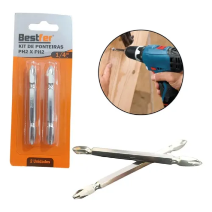 BF KIT PONTEIRA BITS S2 PH2 X PH2 X 65MM (02 PCS)