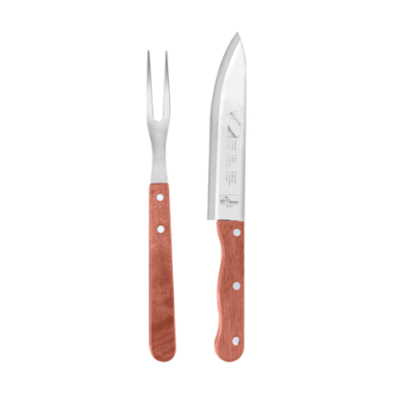 JG CHURRASCO ATENAS C/02 PCS GARFO 26X2CM FACA 30,5X3,5CM