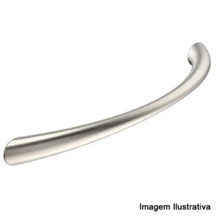 PUXADOR MOSSI 128 MM ALCA NIQUEL ESCOVADO