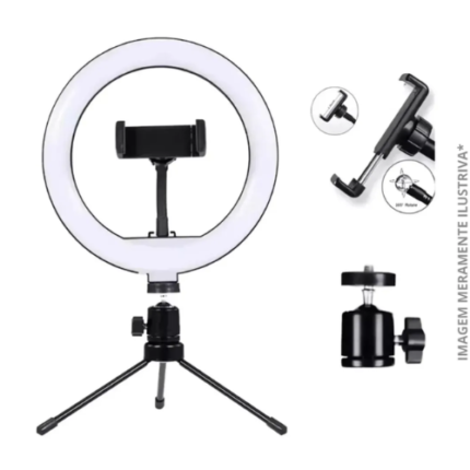 RING LIGHT - 26CM - ILUMINADOR DE LED COM SUPORTE