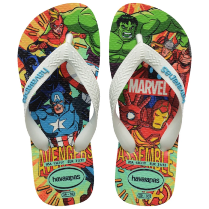 HAVAIANAS KIDS TOP MARVEL II BCO/BCO/AZUL 23/4 1UN
