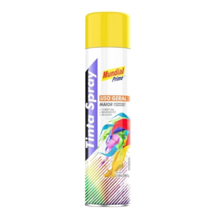 TINTA SPRAY 400ML MUNDIAL PRIME UG AMARELO