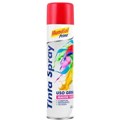 TINTA SPRAY 400ML MUNDIAL PRIME UG VERMELHO