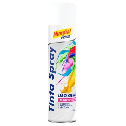 TINTA SPRAY 400ML MUNDIAL PRIME UG BRANCO