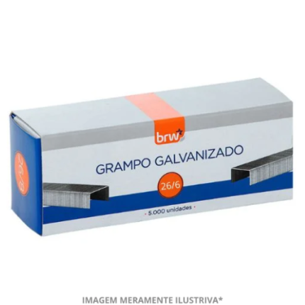 GRAMPO GALVANIZADO 26/6 - 5.000UN