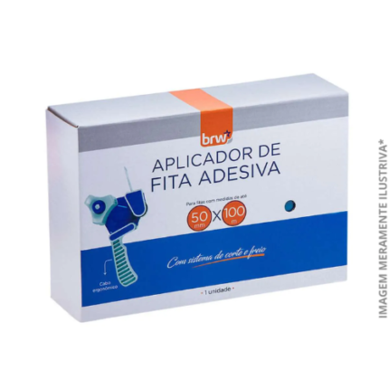 APLICADOR DE FITA ADESIVA MANUAL C/ FREIO - AZUL