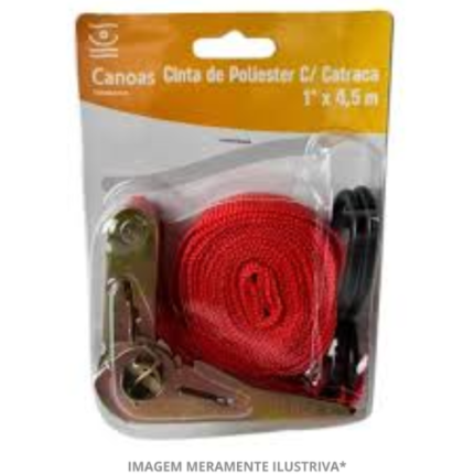 CINTA DE POLIESTER COM CATRACA 1" X 4,5 M