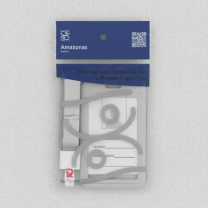 PORTA CRACHA DE PLASTICO COM FITA DE POLIESTER 11X7 CM