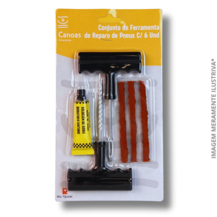 FERRAMENTAS PARA REPARO DE PNEUS C/ 6 UNIDADES