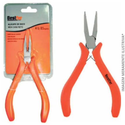 BF ALICATE 4.1/2POL BICO CHATO AC NIQUELADO (115MM)