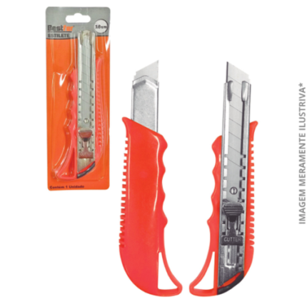 BF ESTILETE ERGONOMICO PONTA METALICA 18MM
