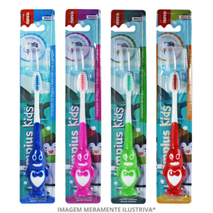 ESCOVA DENTAL INFANTIL LIMPIUS KIDS UNIDADE SORTIDAS