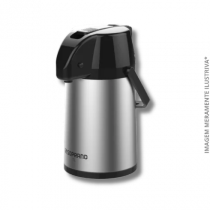 GARRAFA TERMICA EXCLUSIVA 1L INOX/PRETO
