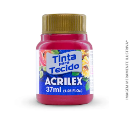 TINTA TECIDO METALICA/37ML CEREJA