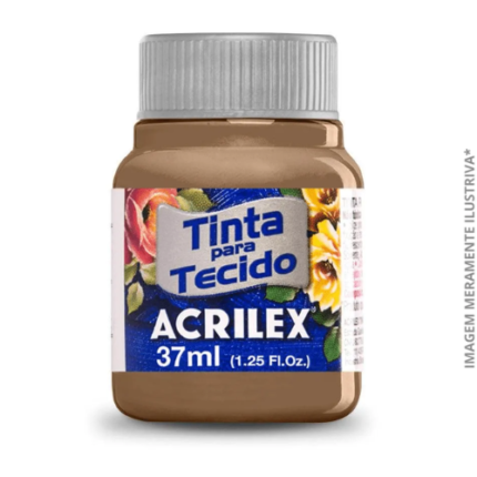 TINTA TECIDO FOSCA/37ML MARROM CAFE