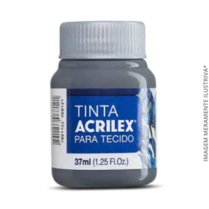TINTA TECIDO FOSCA/37ML CINZA