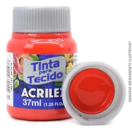 TINTA TECIDO FOSCA/37ML VERMELHO BEBE